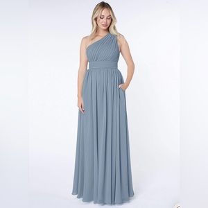 Dolphin Grey One Shoulder Dress